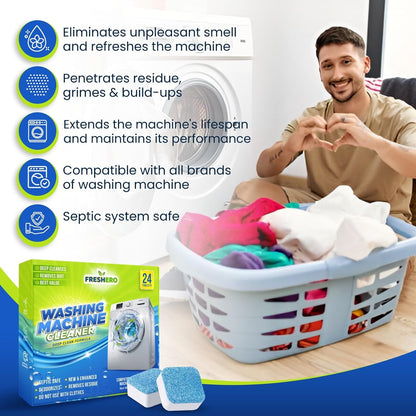 Freshero Washing Machine Cleaner Tablets [24-Pack]